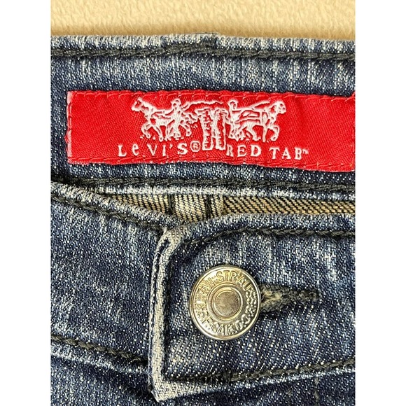 Levi's Red Tab Jeans Adult 31 Blue Straight Leg Low Rise Logo Womens - Picture 7 of 11